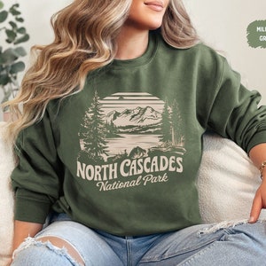 Vintage North Cascades National Park Sweatshirt Washington Sweatshirt North Cascades Sweater Washington PNW Shirt Pacific Northwest Sweat