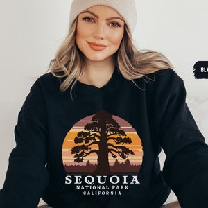 Vintage Sequoia National Park Sweatshirt, California Sweatshirt, Giant Sequoia Hiking Shirt Redwood Shirt California Trip Gift National Park
