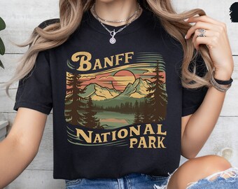 Banff National Park Shirt, Vintage Banff tshirt, Banff comfort colors Canadian Rockies gift Rocky Mountains, Canada T shirt Banff Souvenir