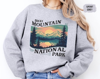 Rocky Mountain National Park Sweatshirt, Vintage Colorado Sweater Retro Rocky Mountain National Park gifts Gatlinburg Sweat Hiking souvenir