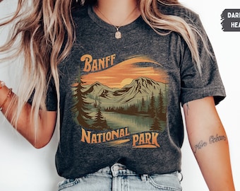 Vintage Banff National Park Shirt, Banff tshirt, Banff tee Canadian Rockies gift Rocky Mountains, Canada T shirt Banff Souvenir Banff gifts