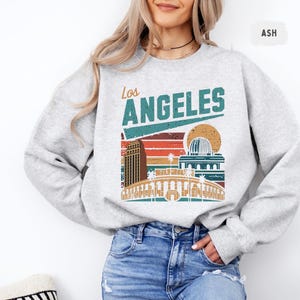 Retro Los Angeles Sweatshirt, Vintage LA Jumper, Distressed Cali Pullover, Old School LA Sweater, Hipster California Crewneck, 70s LA Top