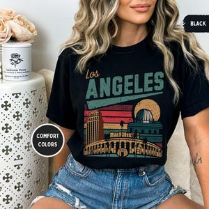 Retro Los Angeles Comfort Colors shirt - Vintage West Coast Apparel, Soft T-shirt, Gift for Travelers, LA Streetwear, Comfortable Tee