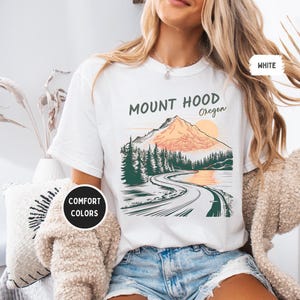 Mount Hood Oregon Comfort Colors T-Shirt, Nature Lover Tee, Vintage Style Shirt, Outdoor Enthusiast Gift, Mountain Graphic Top