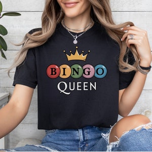 Bingo Queen Shirt, Retro Bingo T Shirt, Bingo Lover, Funny Bingo Player T Shirt, Bingo Vintage Shirt Gift for Bingo Game Lovers, Bingo Squad