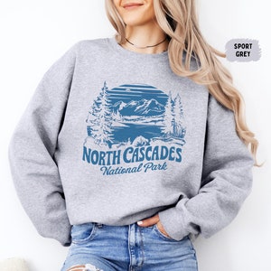 Vintage North Cascades National Park Sweatshirt Washington Sweatshirt North Cascades Sweater Washington PNW Shirt Pacific Northwest Sweat