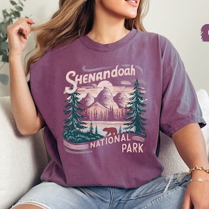 Retro Shenandoah National Park Comfort Colors Shirt Virginia Shirt Hiking tee Shenandoah Family Trip Shenandoah Park gift Virginia Souvenir