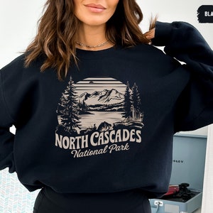 Vintage North Cascades National Park Sweatshirt Washington Sweatshirt North Cascades Sweater Washington PNW Shirt Pacific Northwest Sweat