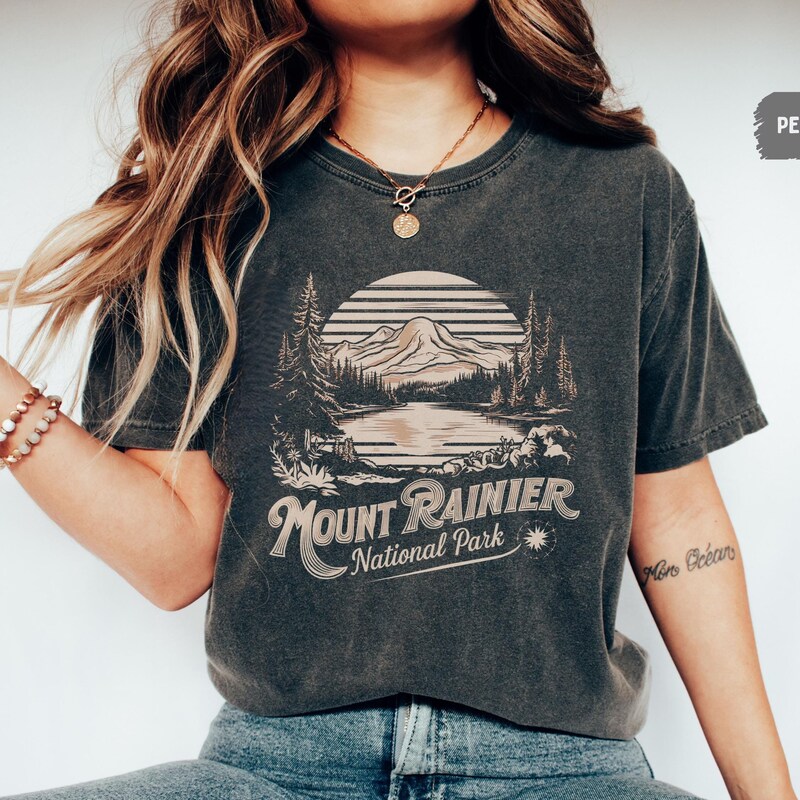 Kids Mount Rainier Shirts - Etsy UK
