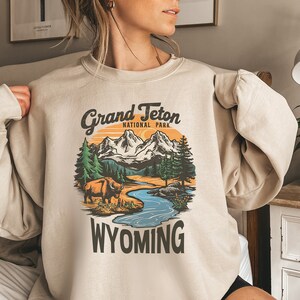 Grand Teton National Park Sweatshirt, Vintage Wyoming Sweatshirt, Grand Teton National Park Geschenke, Wyoming Shirt, Souvenir Geschenk