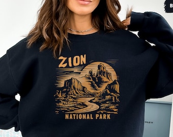 Zion National Park Sweatshirt, Vintage Utah Sweatshirt Zion National Park gifts Zion National Park Shirt Hiking souvenir Camping Sweater