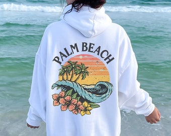 Retro Surf hoodie Palm Beach hoodie, Ocean Beach hoodie, trendy sweatshirt, Siesta Beach hoodie, Sarasota Hoodie, Vintage Florida Sweater