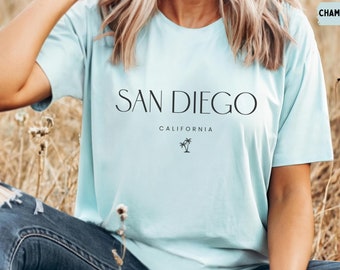 Koszulka San Diego Comfort Colors 1717, koszulka California Tshirt San Diego CA prezenty San Diego Souvenir Beach Tshirt Koszulka Southern California Tee Beachy