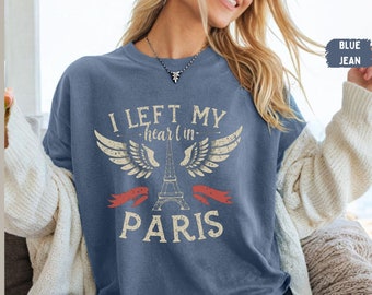 Paris France Comfort Colors Shirt, Vacation in Paris, Gift for Travel Lover, Paris Trip Tee, Eiffel Tower Shirt, Fashion Lover, Europe Trip