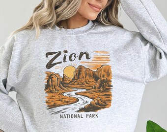 Vintage Zion National Park Sweatshirt, Utah Sweatshirt Zion National Park Geschenke Zion National Park Shirt Wandern Souvenir Camping Pullover