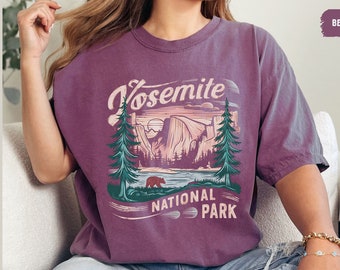 Vintage Yosemite National Park Comfort Colors Shirt California Shirt Hiking tee Yosemite Family Trip Yosemite Park gift California Souvenir