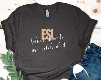 ESL Teacher shirt ESL Teacher Gift English Teacher Teacher Appreciation spanish teacher gift esl Language Teacher Tshirt English Teacher