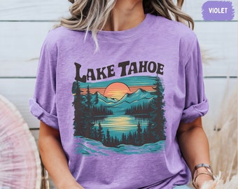 Vintage Lake Tahoe Shirt California Shirt Nevada Shirt Lake Tahoe Crewneck Lake Life Shirt Ski Shirt Hiking Shirt Mountain Shirt Hiking tee