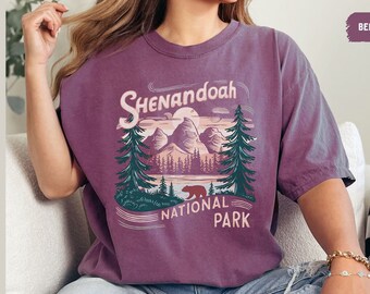 Retro Shenandoah National Park Comfort Colors Shirt Virginia Shirt Hiking tee Shenandoah Family Trip Shenandoah Park gift Virginia Souvenir