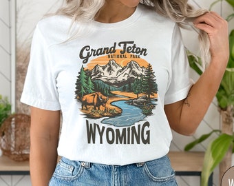Grand Teton-skjorta, Wyoming-skjorta, Grand Teton nationalpark, Grand Teton Park-tröja, vandringskjorta, Grand Teton-presenter, Granola Girl-present