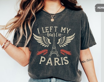 Paris France Comfort Colors Shirt, Vacation in Paris, Gift for Travel Lover, Paris Trip Tee, Eiffel Tower Shirt, Fashion Lover, Europe Trip