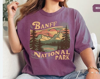 Banff National Park Shirt, Vintage Banff tshirt, Banff comfort colors Canadian Rockies gift Rocky Mountains, Canada T shirt Banff Souvenir