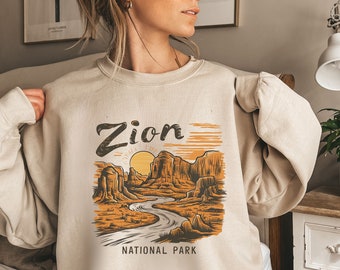 Vintage Zion National Park Sweatshirt, Utah Sweatshirt Zion National Park Geschenke Zion National Park Shirt Wandern Souvenir Camping Pullover