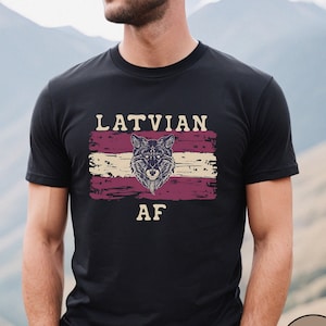 Maglietta lettone, mezza maglietta lettone, maglietta bandiera lettone Consegna espressa Maglietta lettone, maglietta unisex per lettone Maglietta AF lettone Regali lettoni