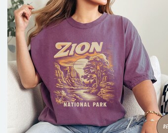 Vintage Zion National Park Shirt, Comfort Colors Utah T-Shirt, Zion National Park Geschenk Zion National Park Pullover Wandern Souvenir Camping T-Shirt