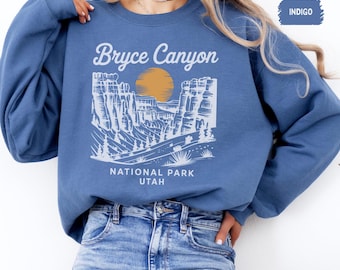 Vintage National Park-sweater, retro Bryce Canyon grafische trui, outdoor avontuur cadeau, natuurliefhebber unisex trui, wandelkleding,