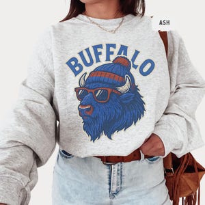 Vintage Buffalo Football Sweatshirt, Vintage Fan Top, Sports Team Crewneck Jumper, Gift for Football Lover, Buffalo Apparel