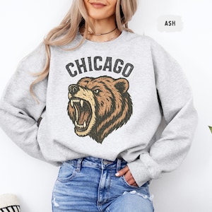 Vintage Chicago Football Sweatshirt, Retro Chicago Sports Crewneck, Classic Football Fan Jumper, Chicago Athletic Apparel