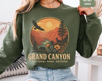 Retro Grand Canyon National Park Sweatshirt - Vintage Crewneck Jumper, Unisex Pullover, Nature Lover Gift, Travel Souvenir, Outdoor