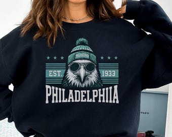Vintage Philadelphia Football Sweatshirt, Retro Philadelphia Sports Crewneck, Classic Football Fan Jumper, Philly Game day Athletic Apparel