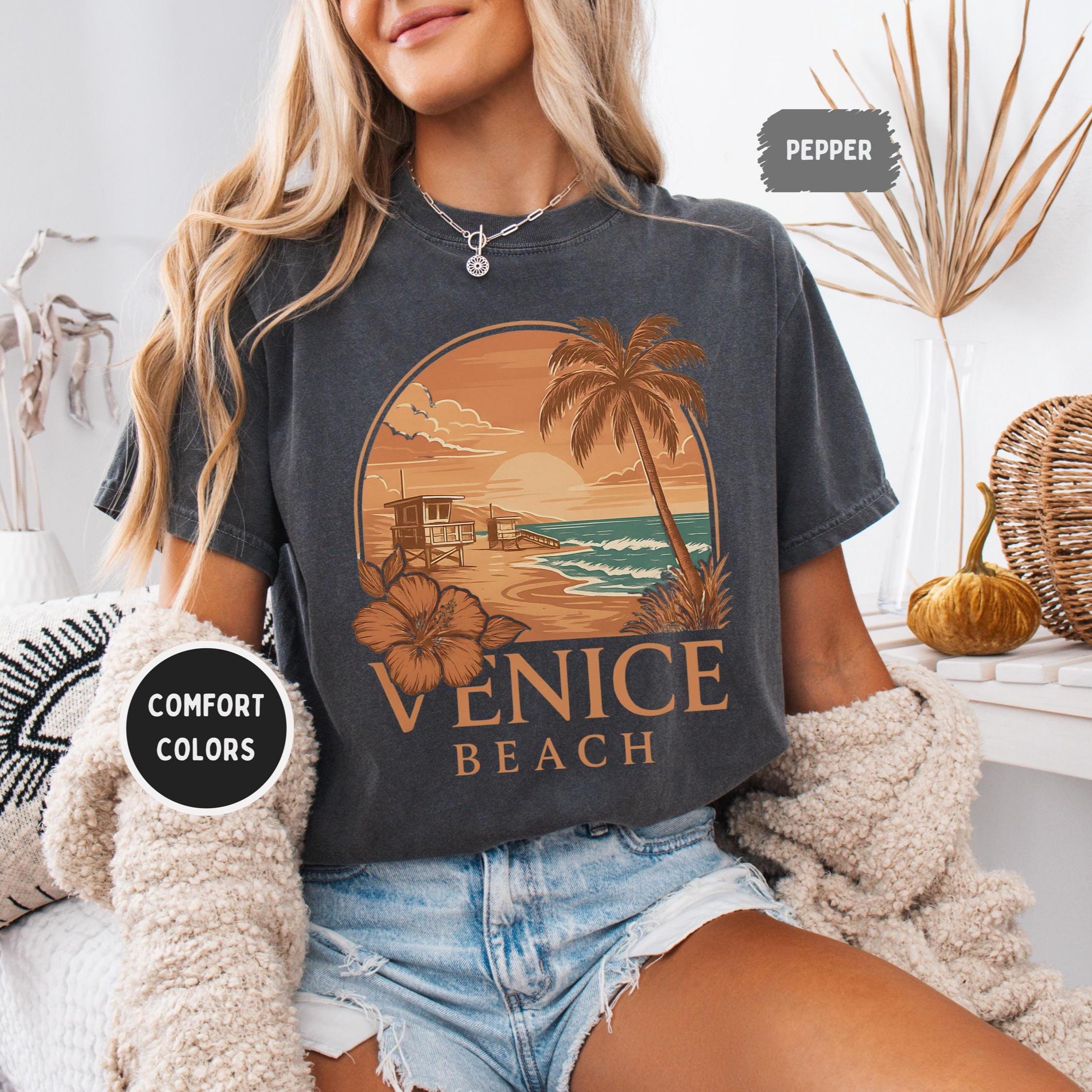 Vintage Venice Beach Comfort Colors 1717 Unisex T-shirt, Retro Tee