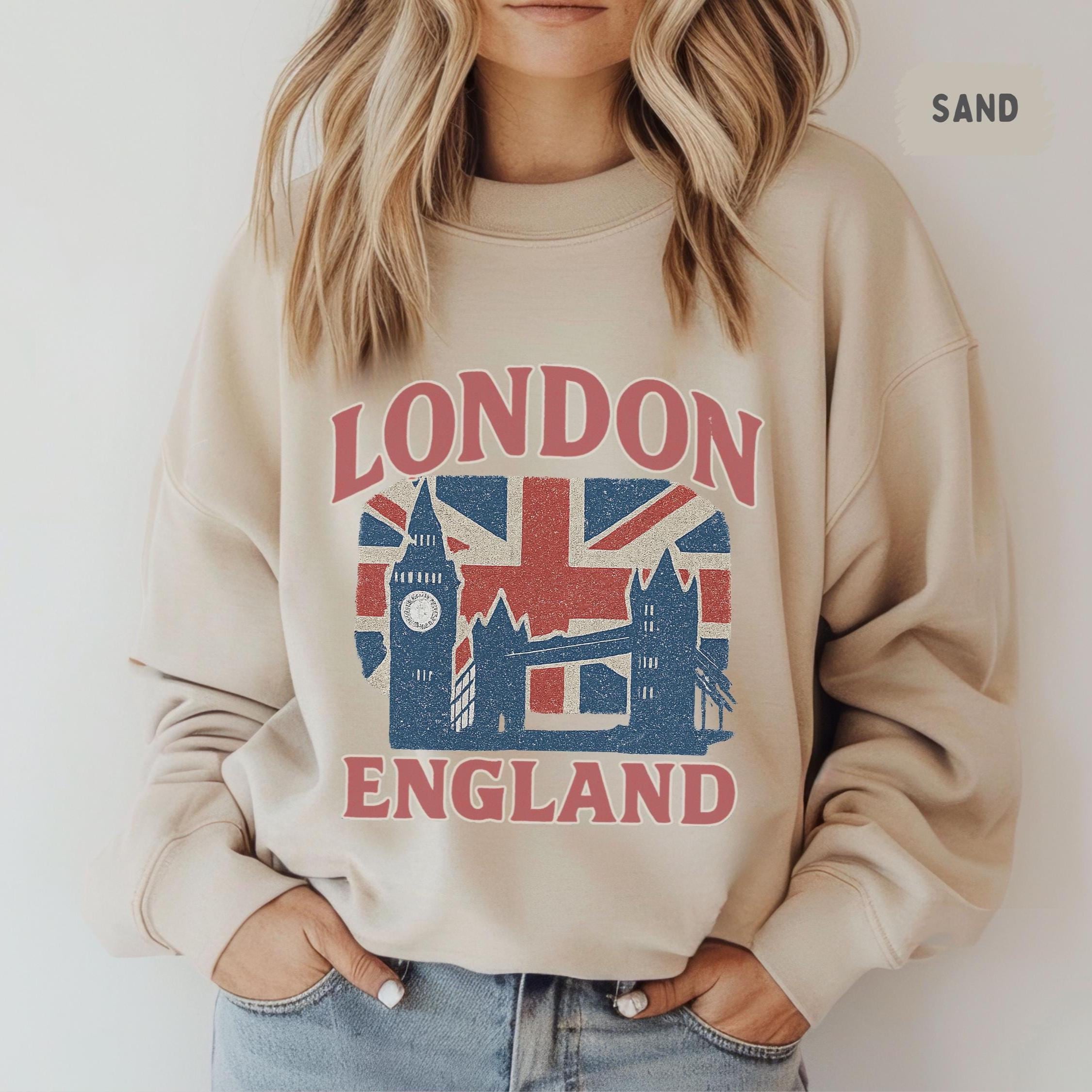 ヴィンテージロンドンスウェットシャツ、レトロなイングランド