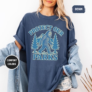 Vintage Protect our Parks Comfort Colors T-shirt, Outdoor Nature Lover Tee, Retro Environmentalist Shirt, Earth Day Gift, Unisex Tie Dye