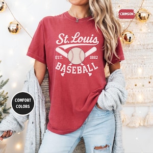 Camiseta retrô St. Louis Baseball Comfort Colors, camiseta vintage de beisebol, camisa de beisebol STL, presente para torcedor de beisebol, presente para torcedor de beisebol St. Louis