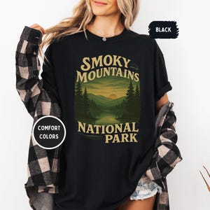Retro Great Smoky Mountains National Park Comfort Colors T-shirt, Vintage National Park Tee, Mountain Lover Gift, Outdoor Hiking Shirt,