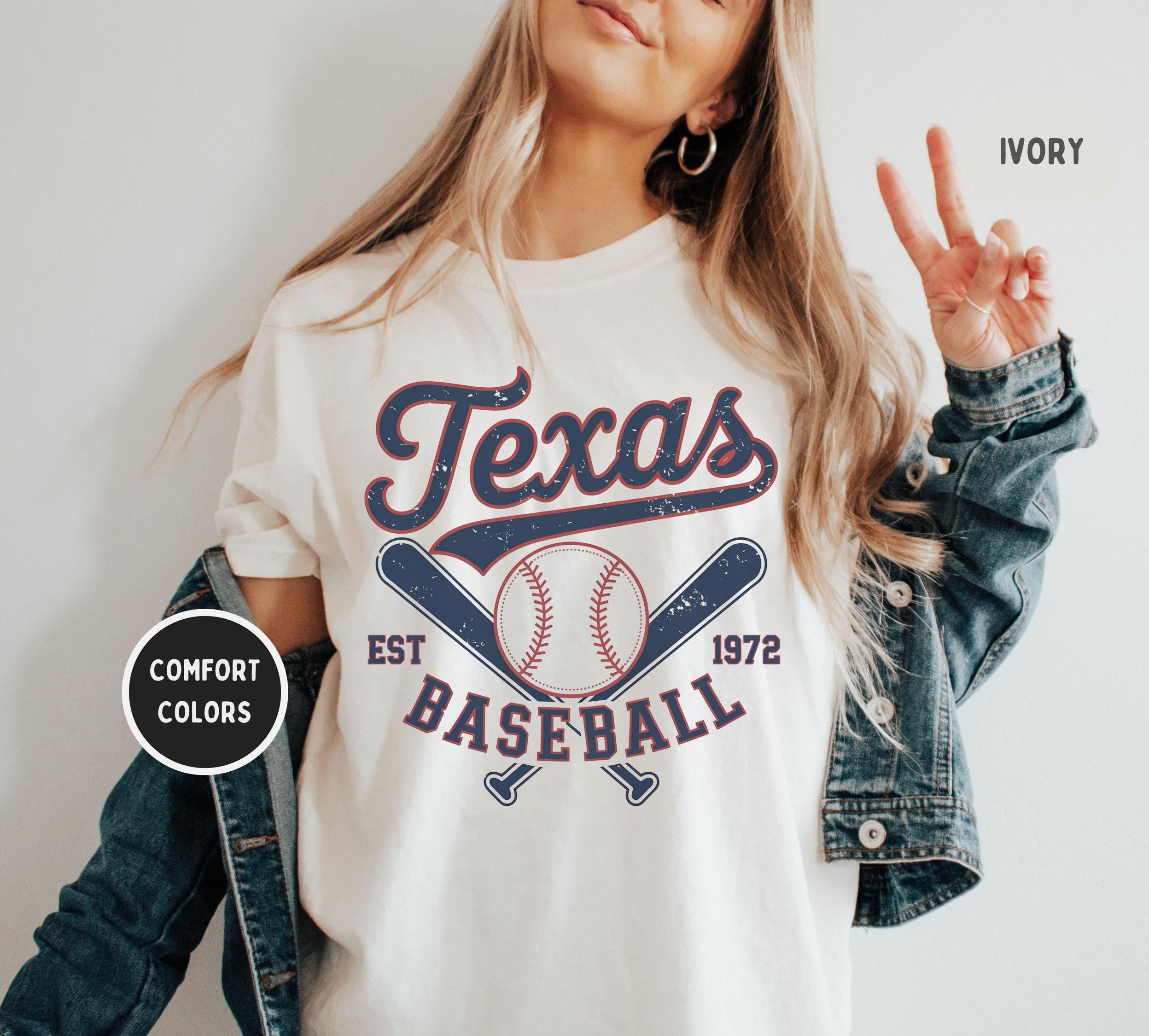 Texas Baseball Comfort Colors T-shirt, Fan Apparel, Sports Team Shirt, Baseball Lover Gift, Game Day Clothing