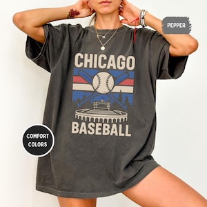 Chicago Baseball Comfort Colors T-shirt, Vintage Tee, Baseball Fan Shirt, Unisex Tee, Sports Team Apparel, Gift for Baseball Lovers