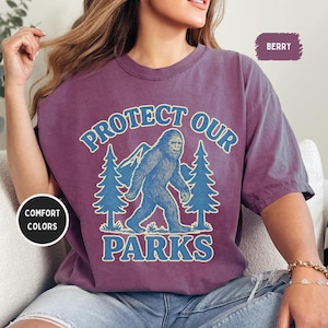 Vintage Protect our Parks Comfort Colors T-shirt, Outdoor Nature Lover Tee, Retro Environmentalist Shirt, Earth Day Gift, Unisex Tie Dye