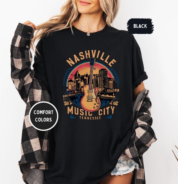 Vintage Nashville Tennessee Comfort Colors Shirt, Country Music
