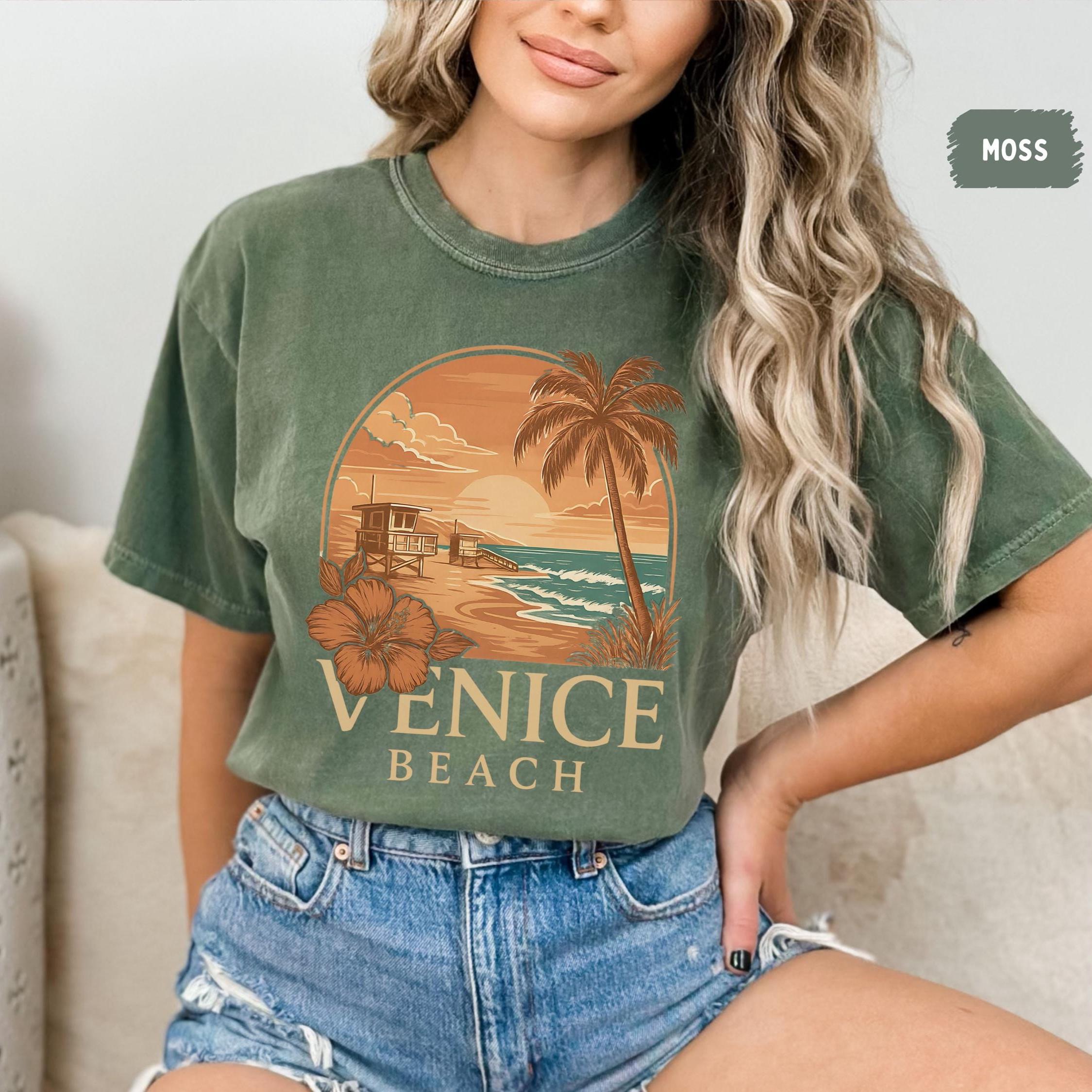 Vintage Venice Beach Comfort Colors 1717 Unisex T-shirt, Retro Tee