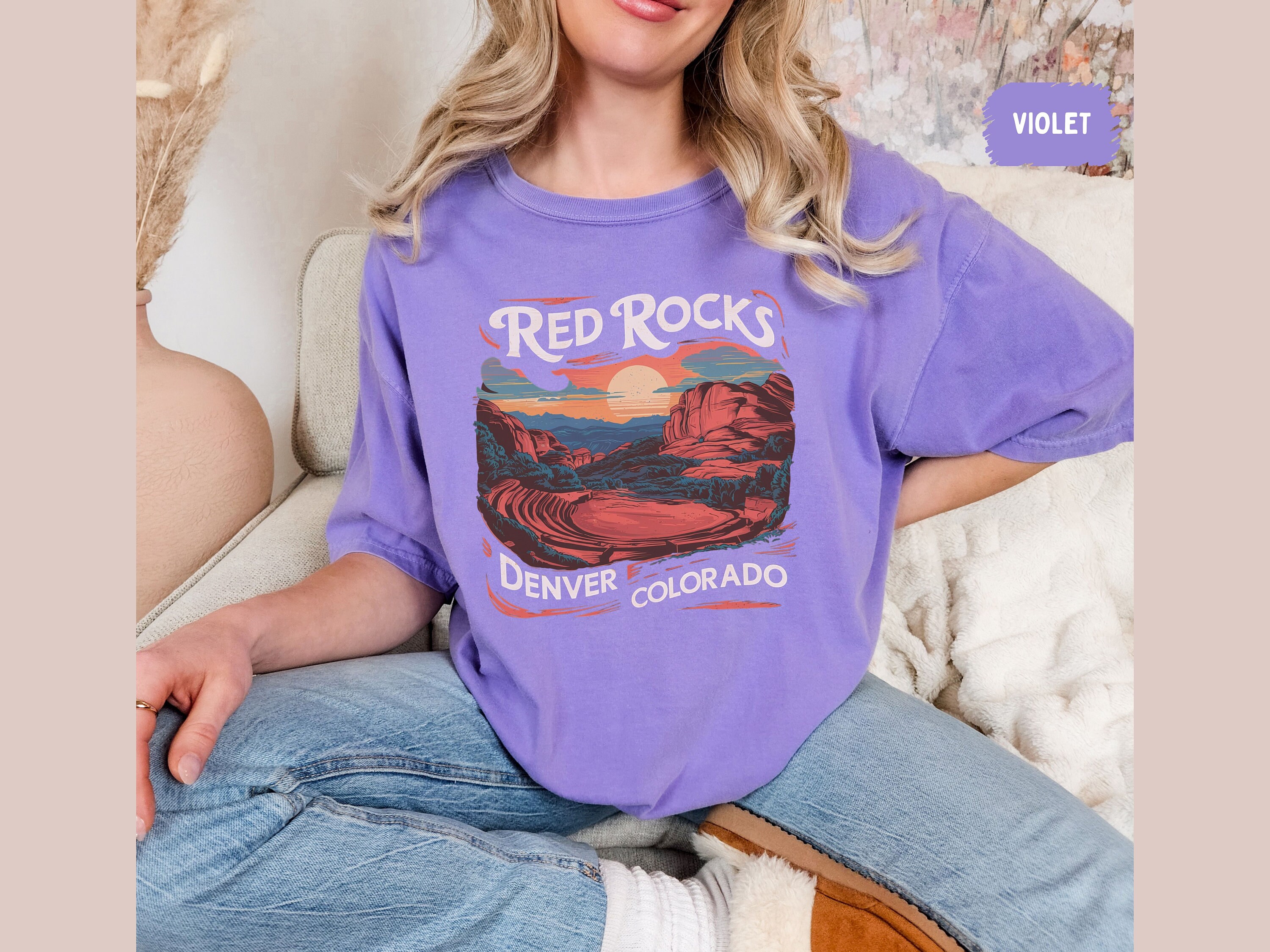 Vintage Red Rocks Colorado Shirt Denver Colorado Rock Comfort Colors ...