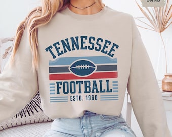 Bluza z kapturem Tennessee Football w stylu vintage – unisex, z okrągłym dekoltem, odzież dla kibiców, prezent dla fanów sportu, strój na mecz, sweter Tennessee, miłośnik futbolu
