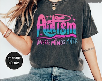 Autism Awareness Comfort Colors Shirt, Autism Support Shirt, , Autism Shirt, Autism Month T-shirt, Autism puzzles tee, Gift For Autism Mom