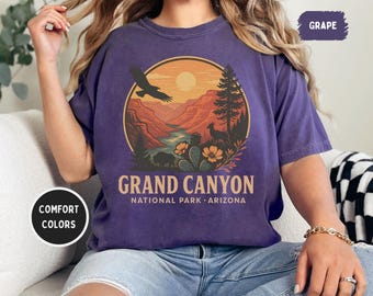Vintage Grand Canyon National Park Comfort Colors T-shirt, Nature Lover Apparel, Arizona Desert Graphic Tee, Outdoor Adventure gift Hiking