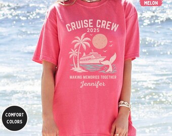 Custom Cruise Unisex Crew Shirts & Hoodies – Comfort Colors Tee, Sweatshirt – Personalized Family Vacation Matching Apparel, Matching Cruise