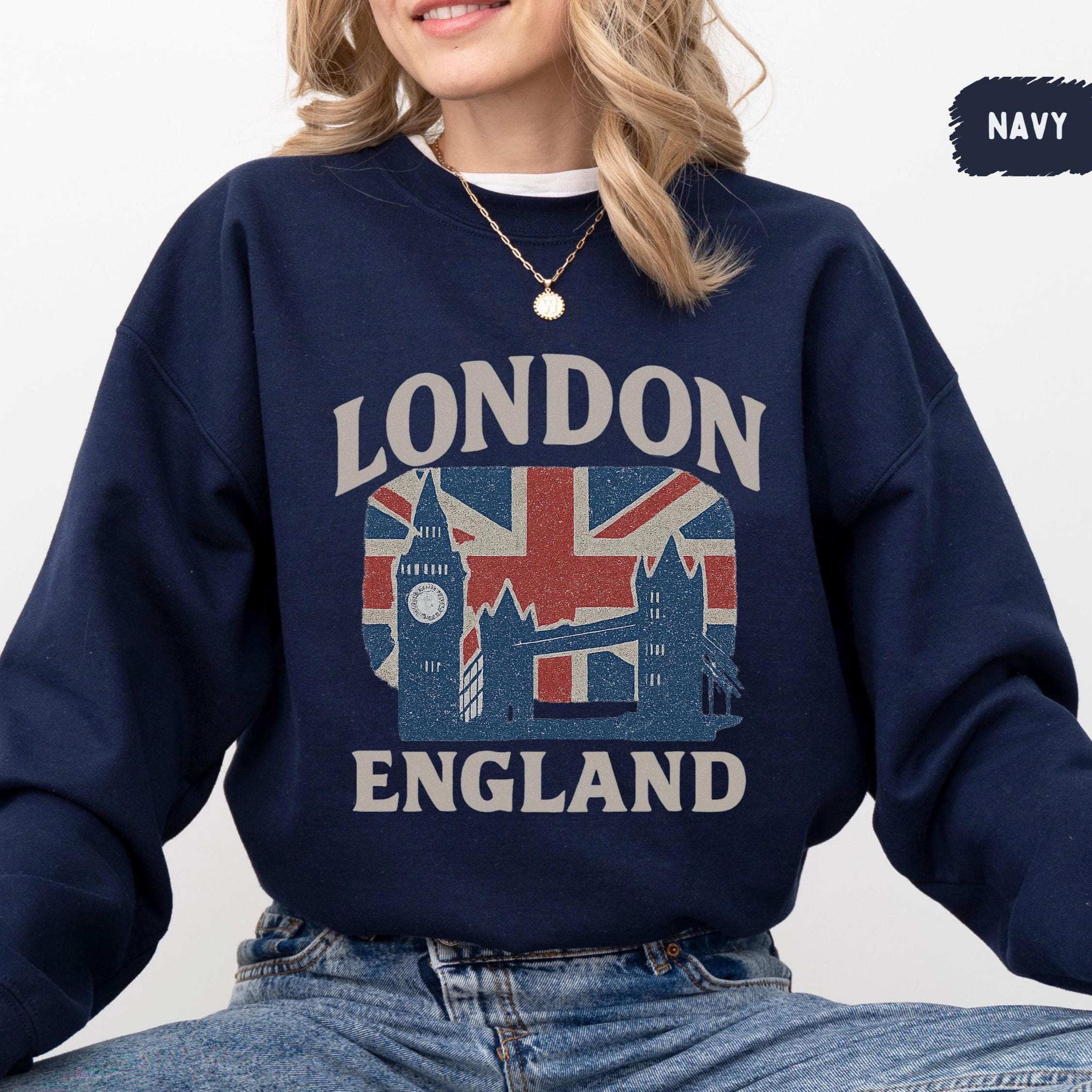 ヴィンテージロンドンスウェットシャツ、レトロなイングランド